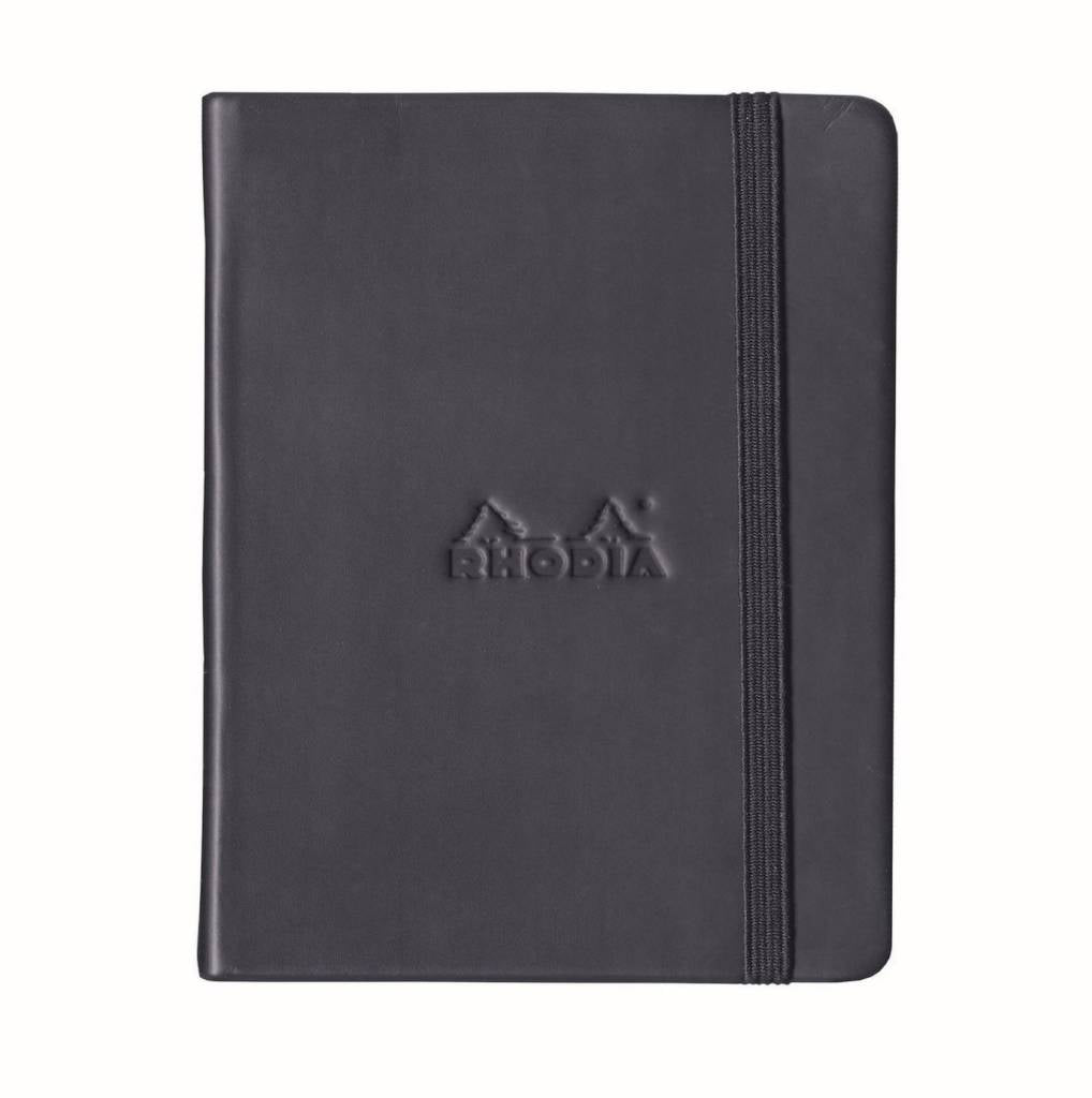 Rhodia A5 Hard Cover Casebound Web Notebook Dot Grid 192 Pages Black -  118769C