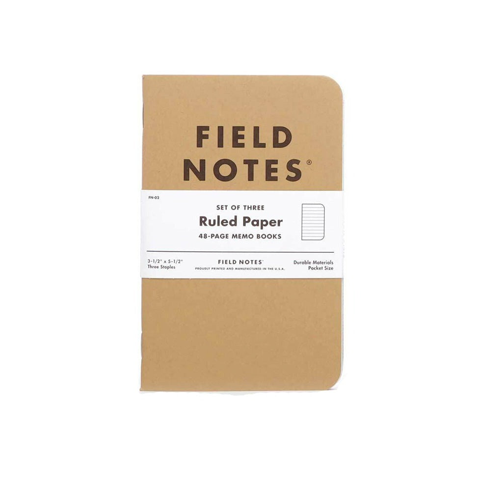 Field Notes Kraft Ruled 3-Pack 