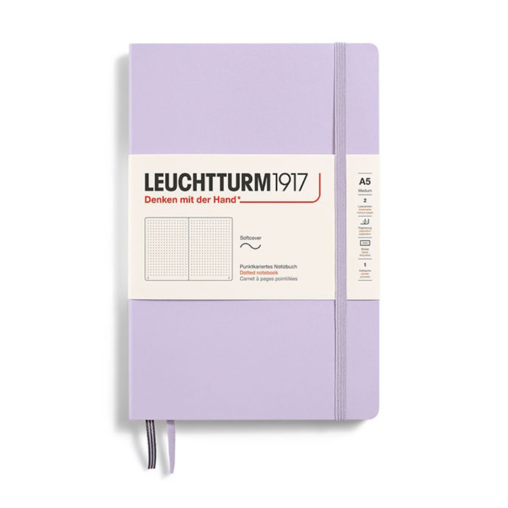 Leuchtturm1917 A5 Medium Softcover Dotted Notebook - Black