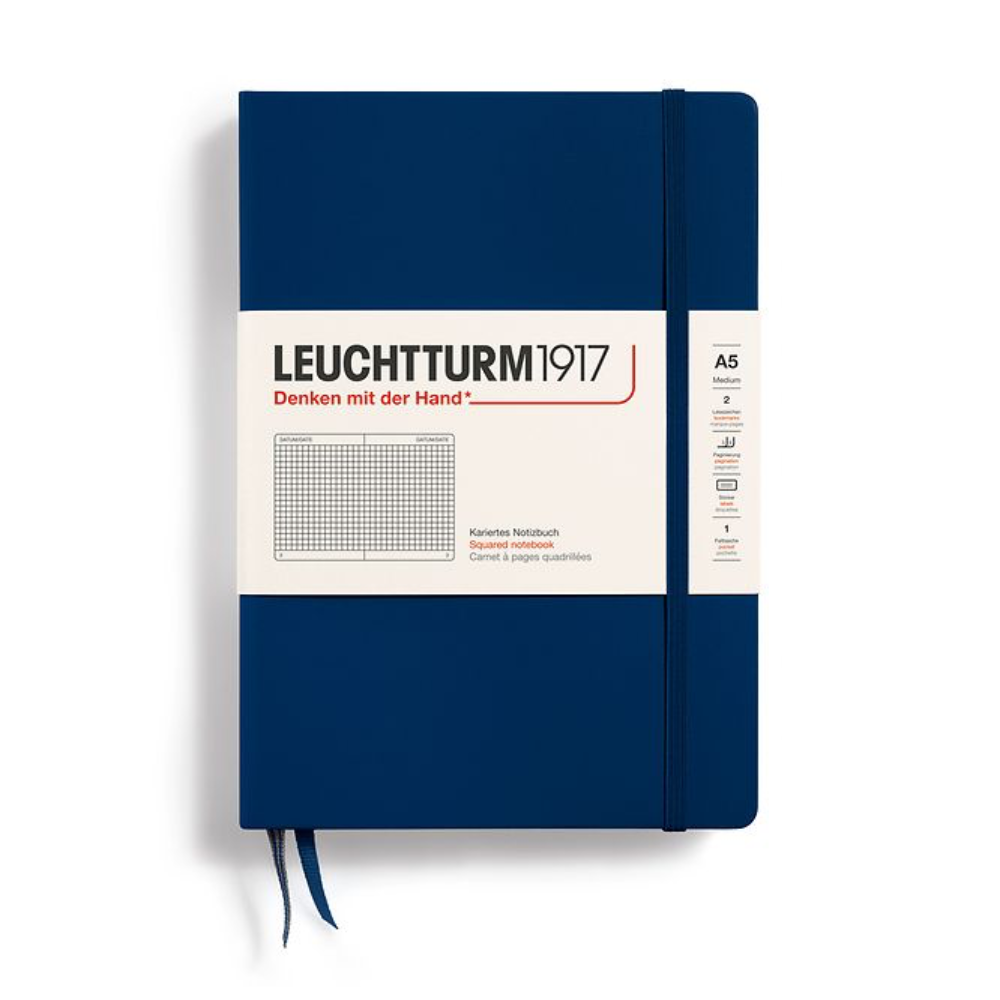 Leuchtturm1917 A5 Medium Hardcover Squared Notebook - Lilac