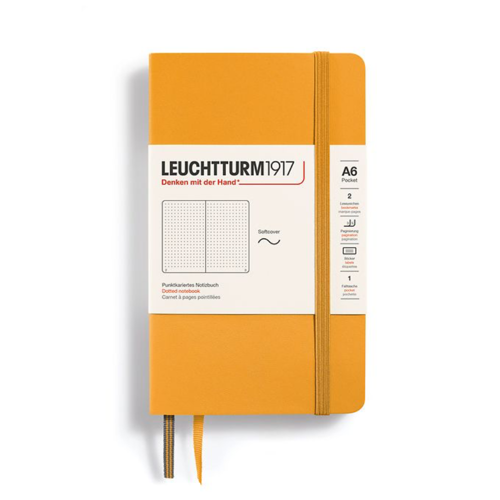 Leuchtturm1917 A6 Pocket Hardcover Dotted Notebook - Black