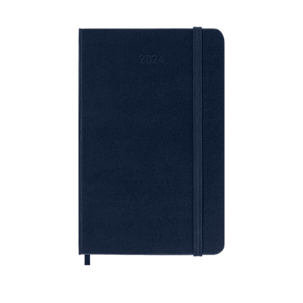 Moleskine 2024 Weekly Notebook Planner Large Hard Cover Sapphire