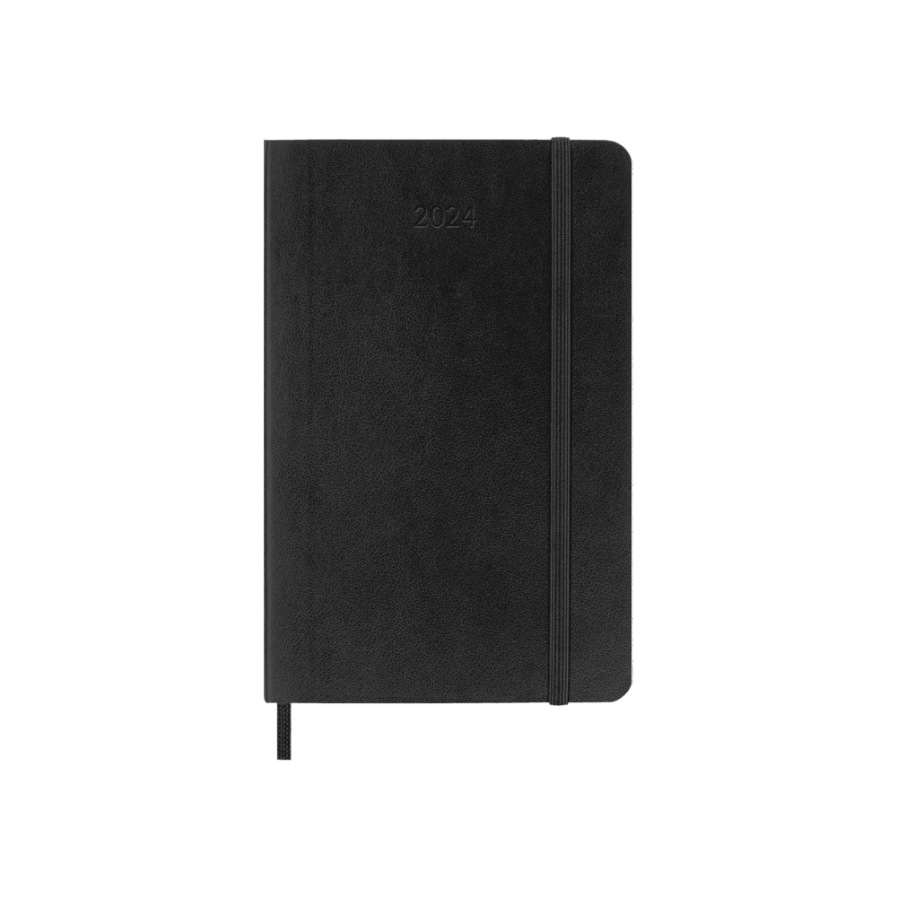 Collins Legacy Weekly Planner 2024 - Daily Planner 2024 Diary - Soft Touch  Flexible Cover Weekly Calendar 2024 - A4 Size Size Agenda 2024 (Black)