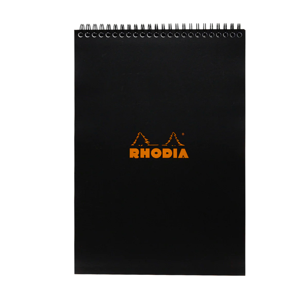 Rhodia No. 18 Top Wirebound A4 Notepad - Black, Graph