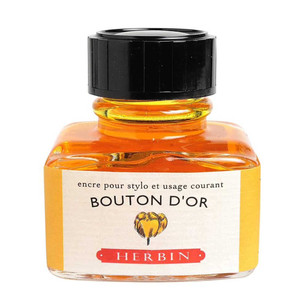 J. Herbin 'D' Bottled Ink - Bouton D'or (Button Gold)