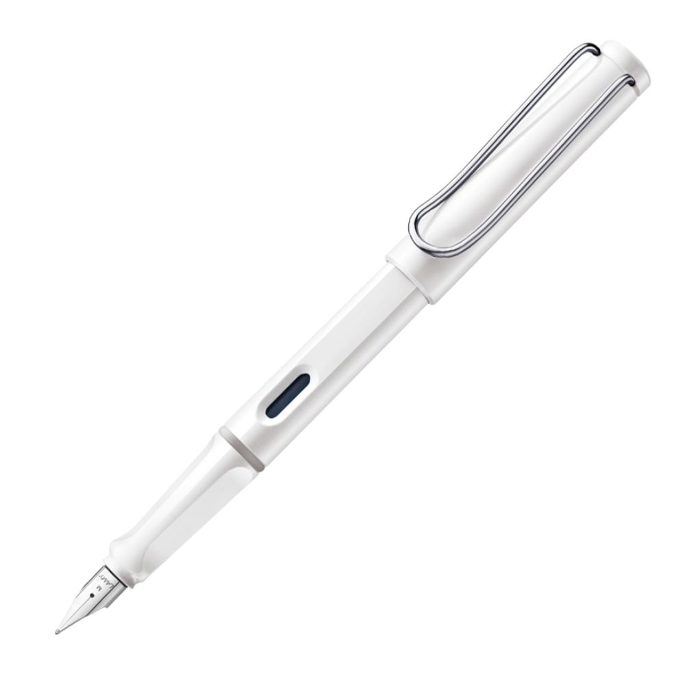 Lamy Safari Fountain Pen - Special Edition - White, Black Clip