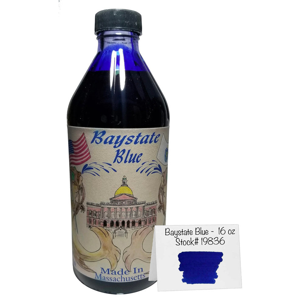 NOODLERS Fountain Pen Ink Bottle - 3oz - BAYSTATE BLUE