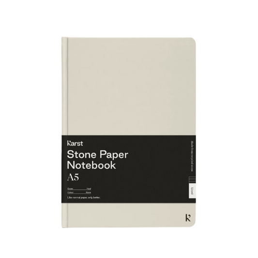 Karst A5 Stone Paper Lined Notebook - Stone