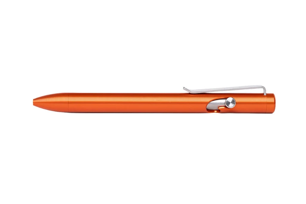 Tactile Turn Short Aluminum Bolt Action Pen - Orange