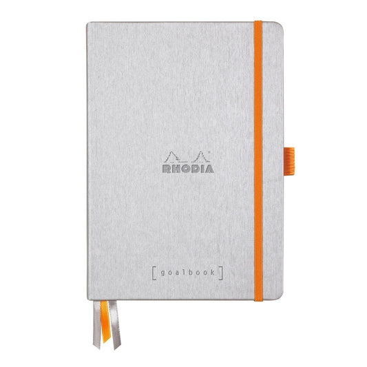 Rhodia Goal Book A5 Hardcover - Silver with Ivory Paper (Dotted)