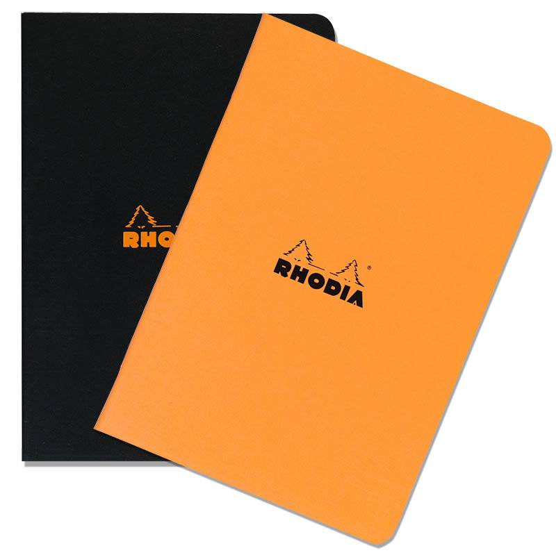 Rhodia Side Staplebound A4 Dot Grid Notebook - Black