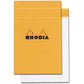 Rhodia #14 Top Staplebound Lined A6+ Notepad - Orange