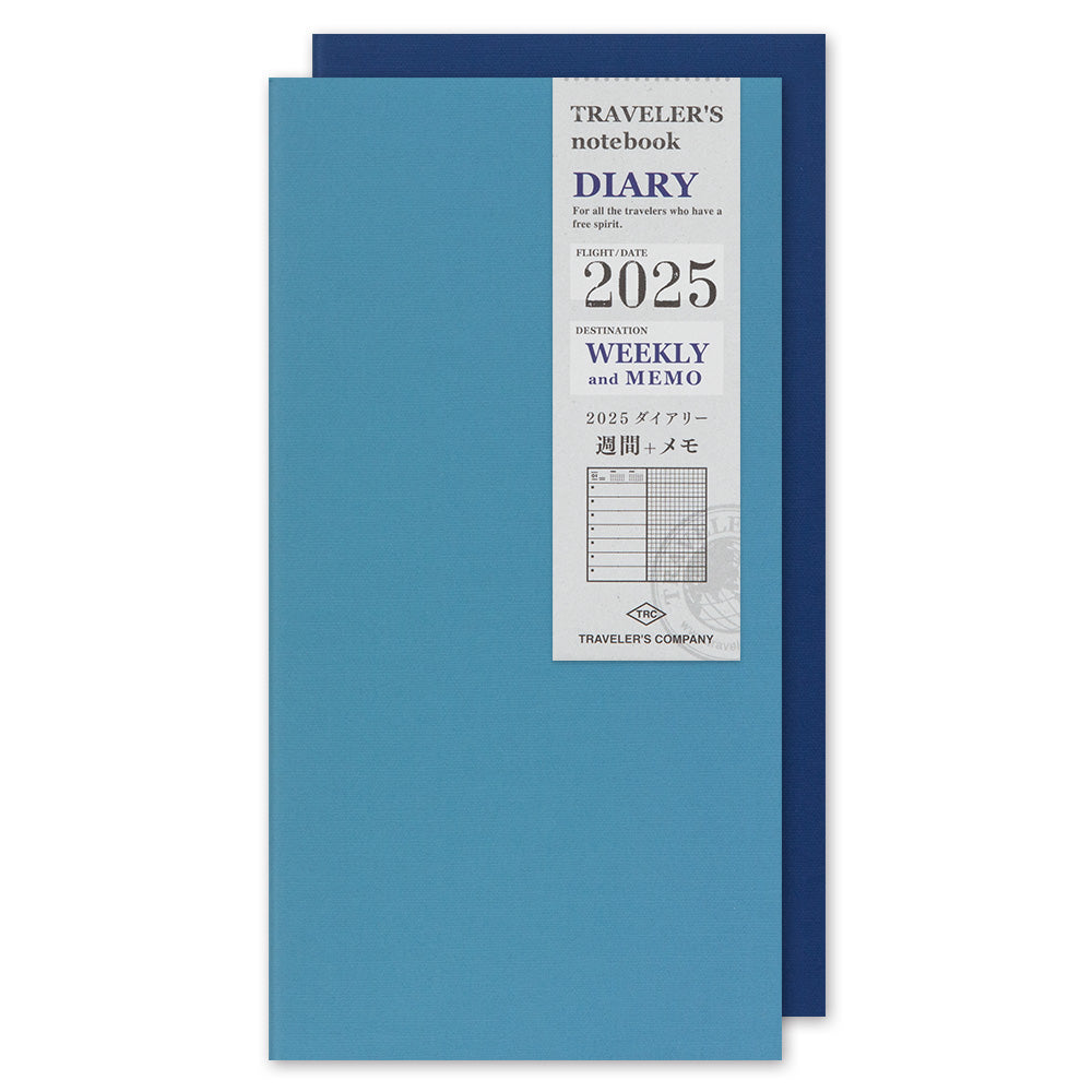 Traveler's 2025 Regular Size Diary Insert - Weekly + Memo