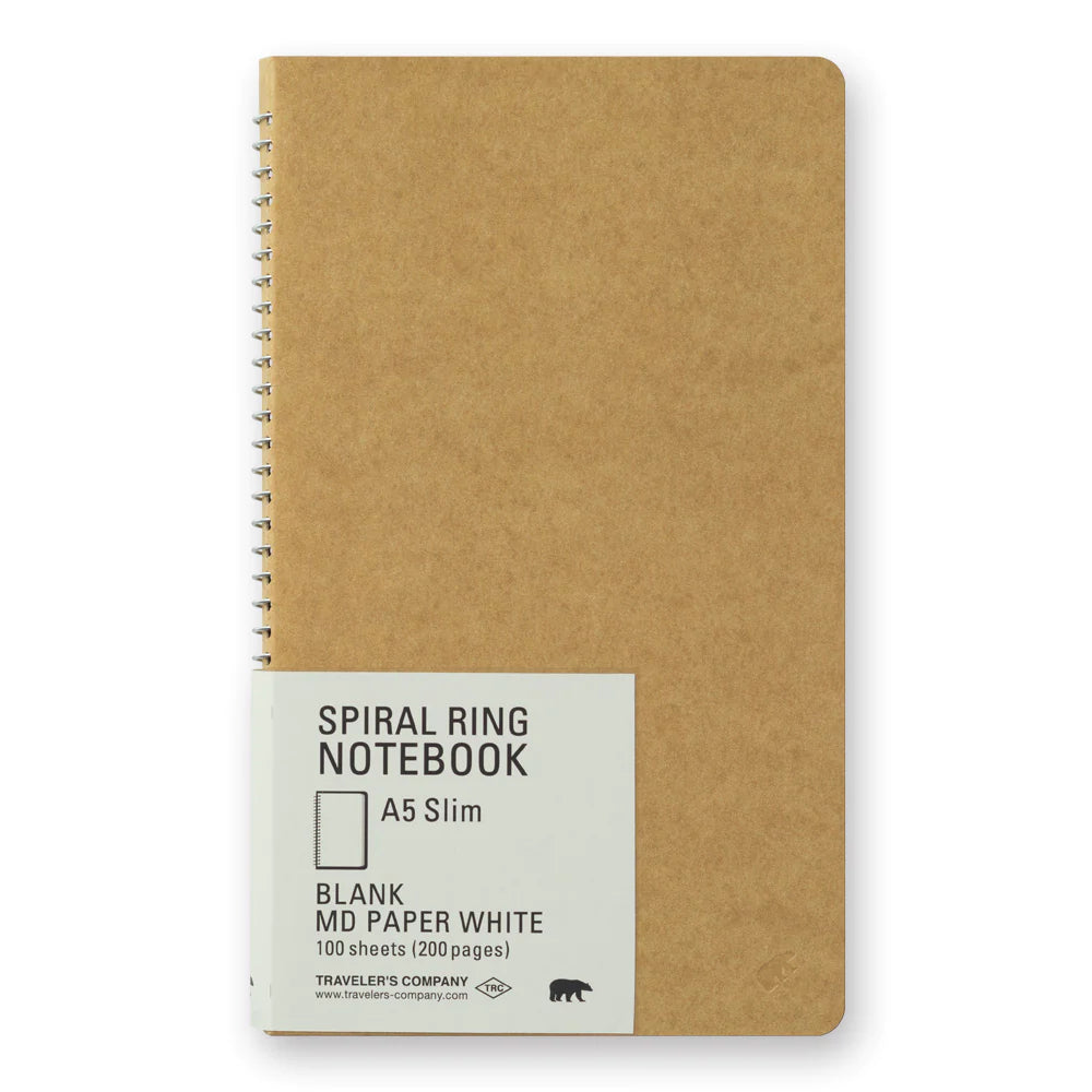 Traveler's Company Spiral Ring Notebook - Blank MD Paper White