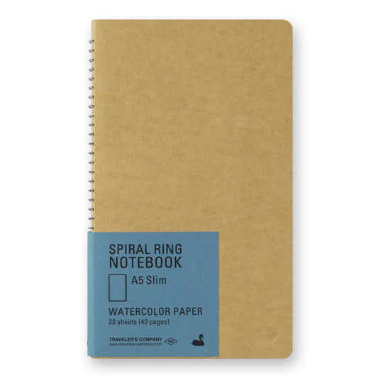 Traveler's Company Spiral Ring Notebook - Watercolor Paper (A5 Slim)