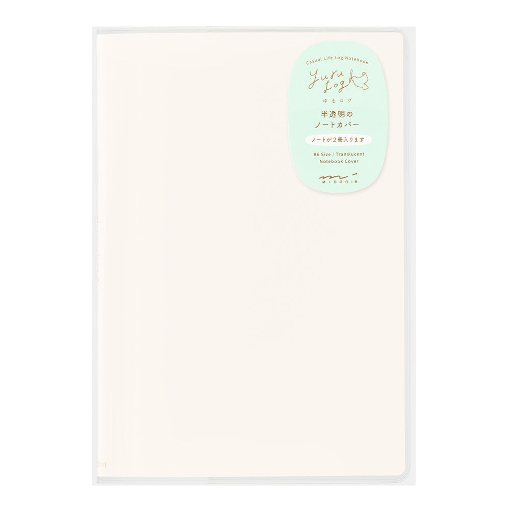 Midori Yuru B6 Log Notebook Cover - Clear