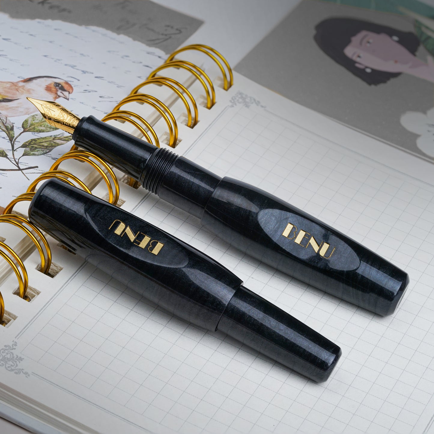 BENU Pixie Fountain Pen - Smoky Black