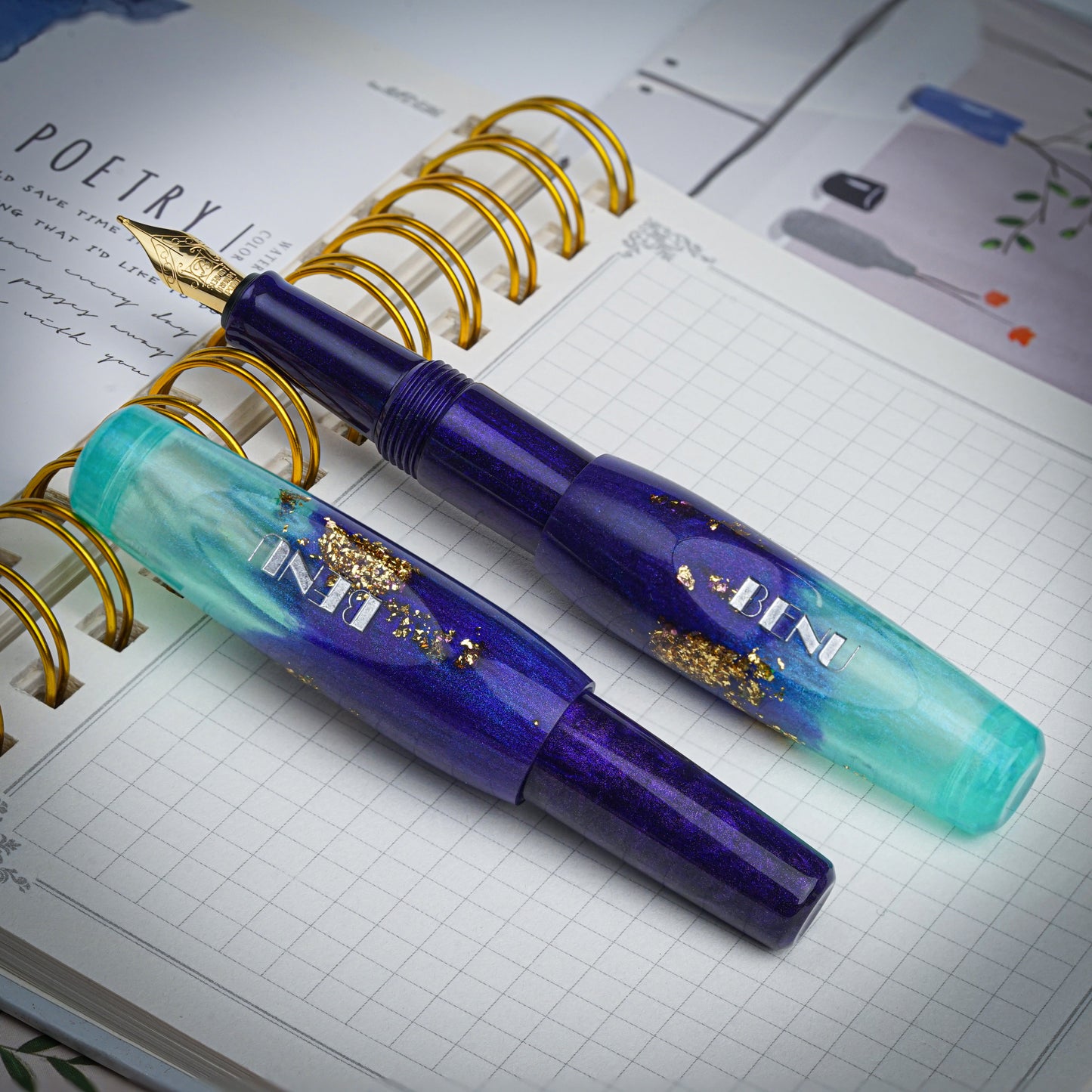 BENU Pixie Fountain Pen - Twilight Lagoon