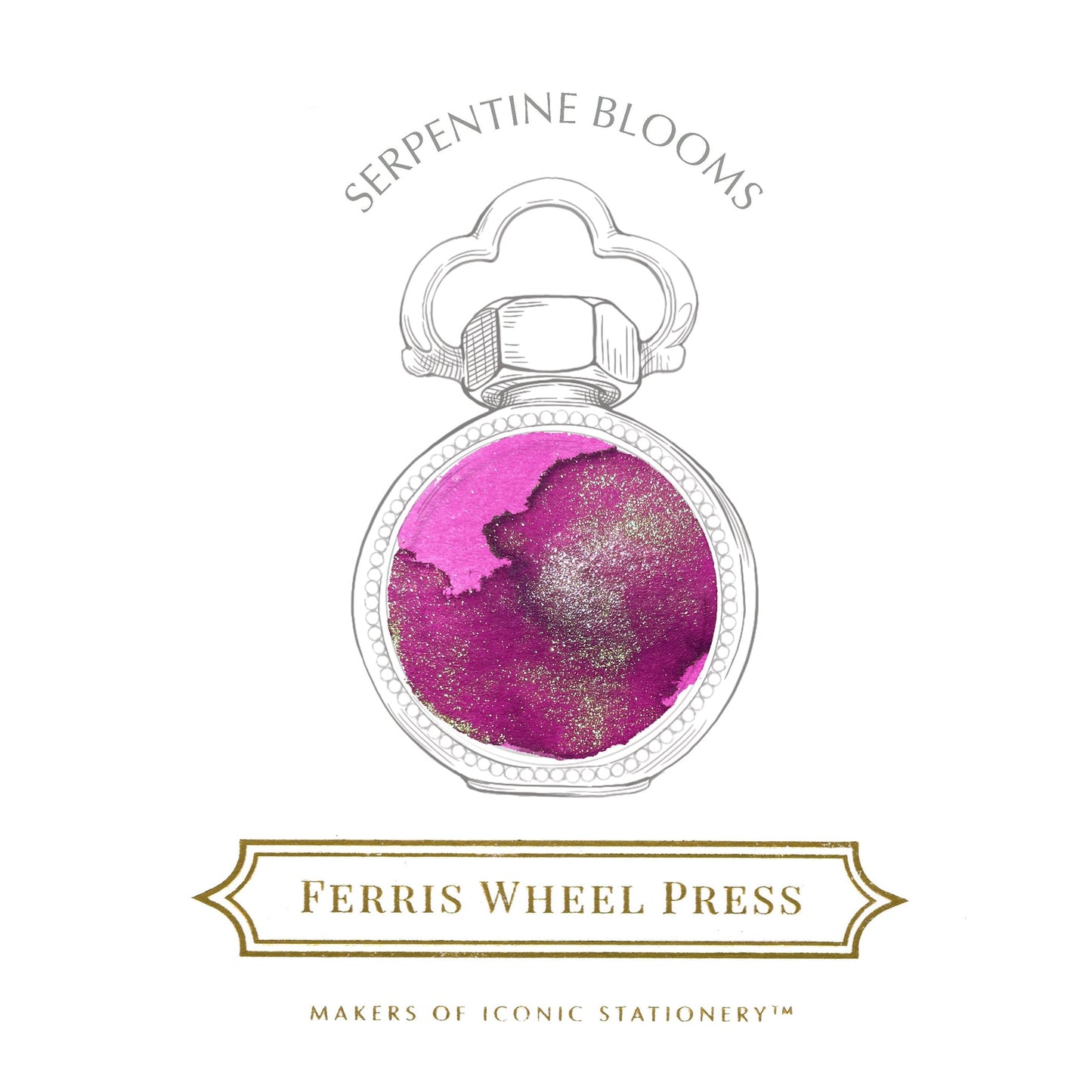 Ferris Wheel Press Curious Collaborations - Serpentine Blooms (38ml) Bottled Ink (Special Edition)