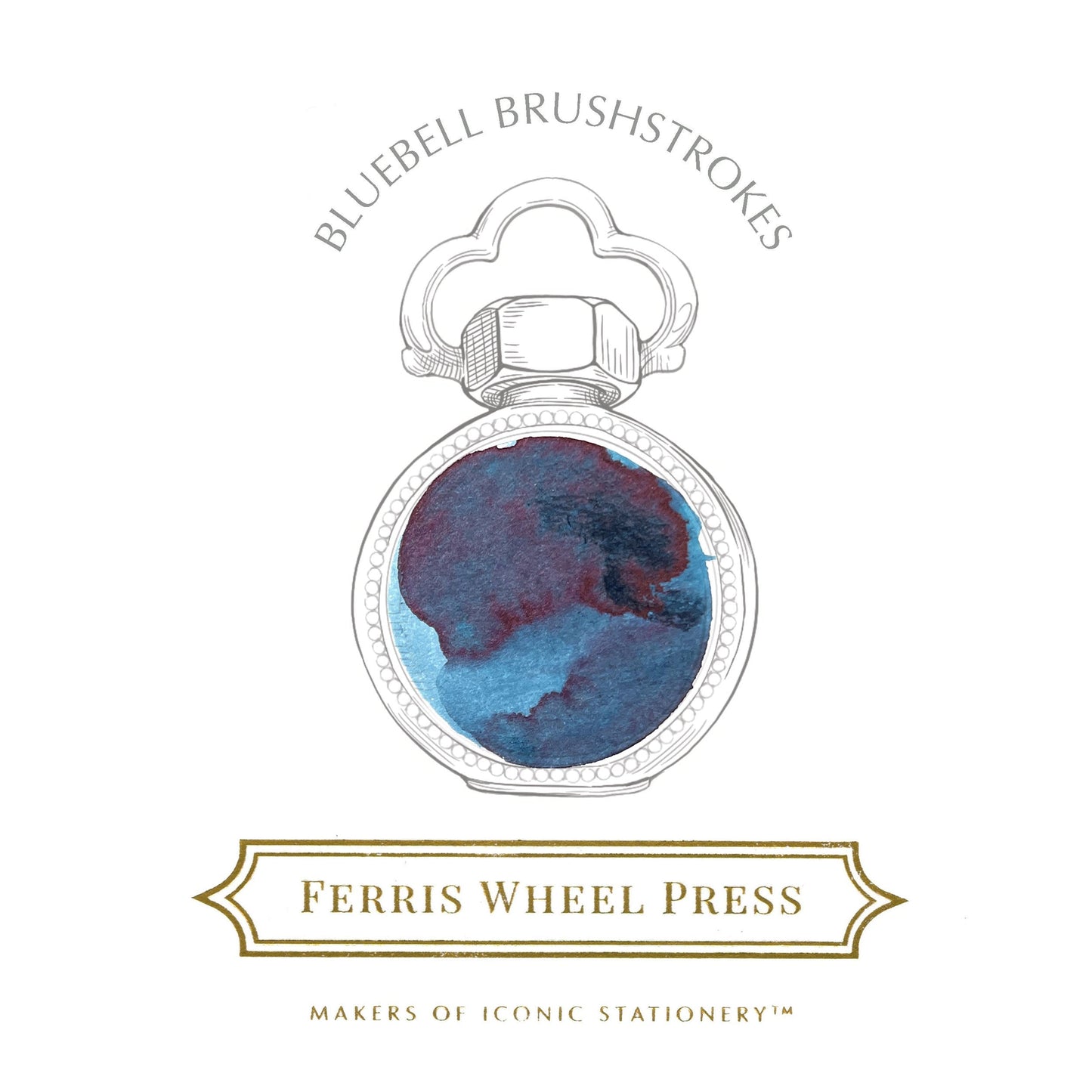 Ferris Wheel Press Bluebell Brushstrokes (38ml) Bottled Ink