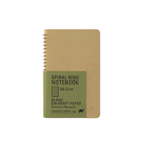 Traveler's Company Spiral Ring Notebook - Blank DW Kraft Paper (A6 Slim)