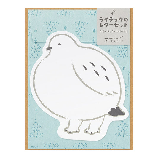 Midori Letter Set Die-Cut Animal - Grouse