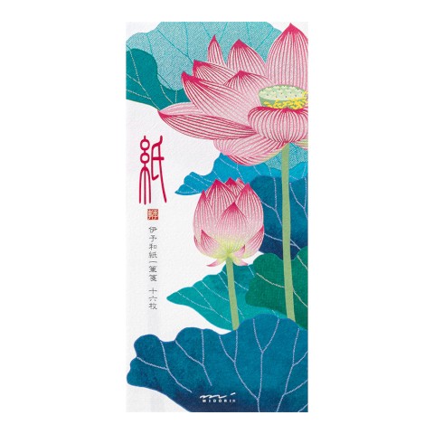 Midori Four Designs Letterpad - Silk-Printing Lotus