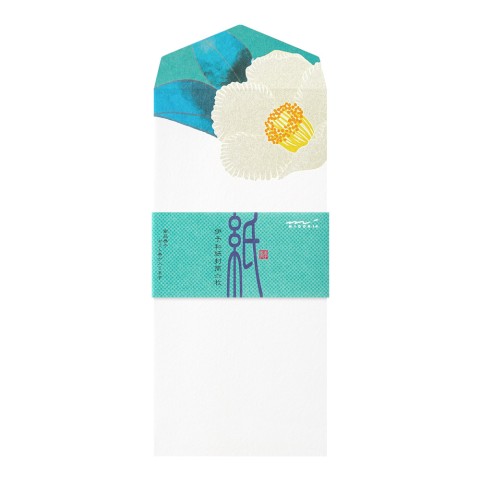 Midori Four Designs Envelope - Silk-Printing Japanese Stewartia