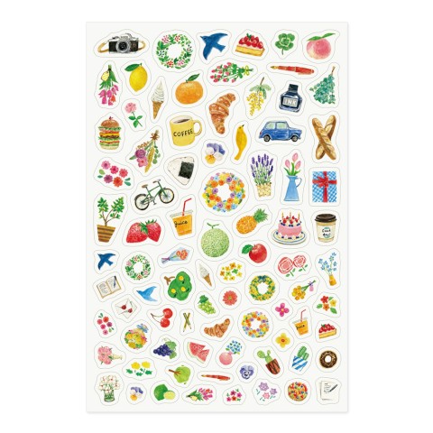 Midori Yuru Log Stickers - Motif (1 sheet)