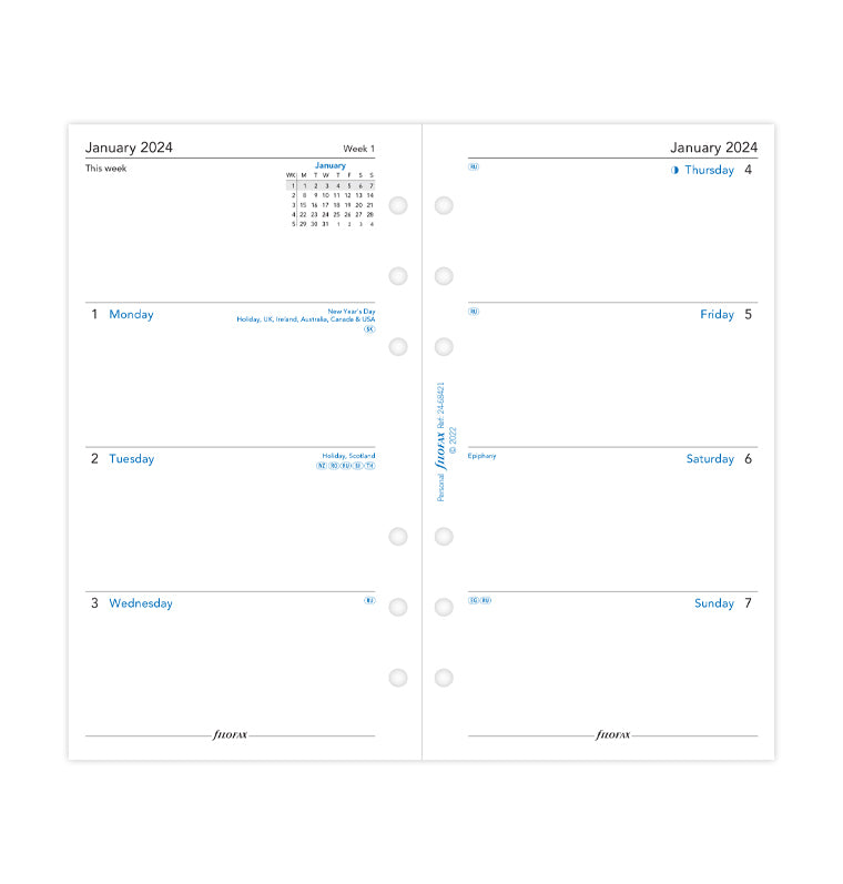 Personal Planner Inserts 2022 Filofax Personal Monthly 