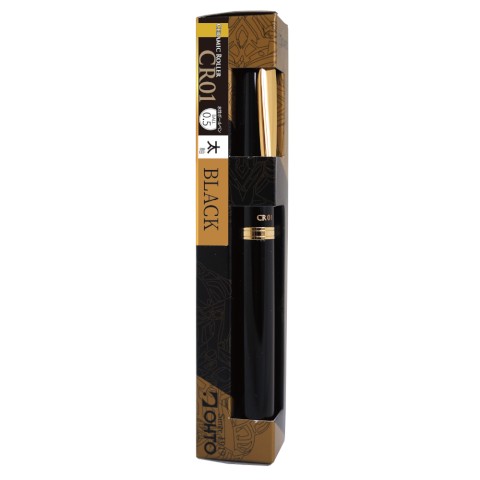 Ohto Ceramic (.5mm) Rollerball CR01 Thick Barrel - Gold/Black