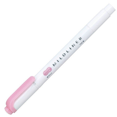 Zebra Mildliner Double Ended Highlighter - Pink