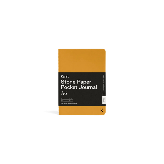 Karst A6 Stone Paper Pocket Journal - Tumeric