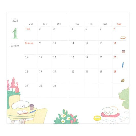 Midori 2024 MD Notebook Diary - B6 Slim