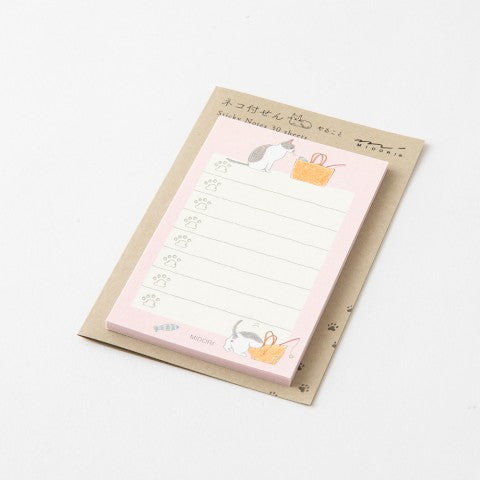 Midori Sticky Notes - Pink To Do Cat