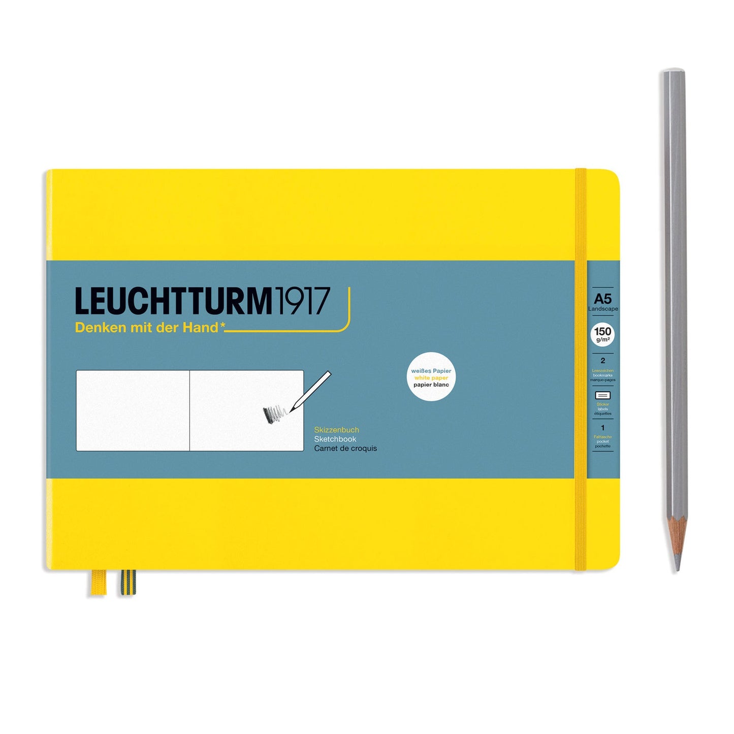 Leuchtturm1917 Sketchbook A5 Medium Landscape Hardcover - Lemon