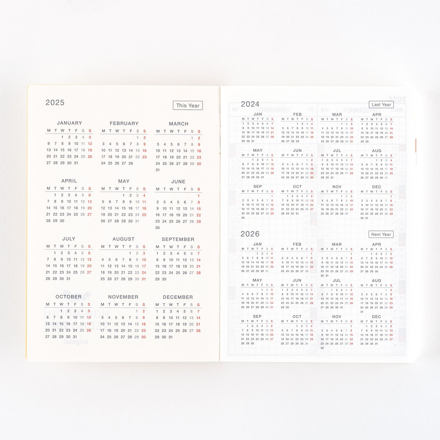 Hobonichi 2025 A6 Techo Original Book - English