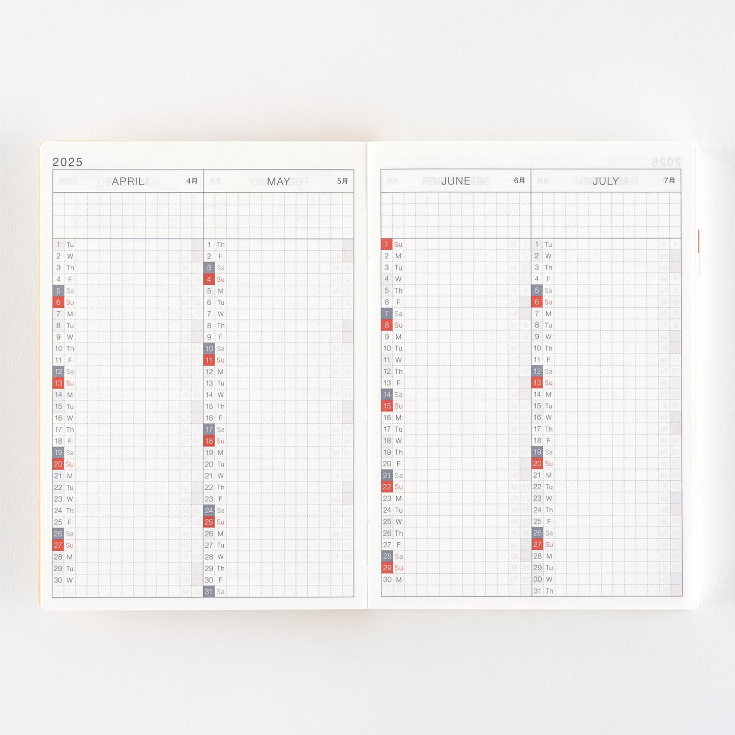 Hobonichi 2025 A6 Techo Original Book - English