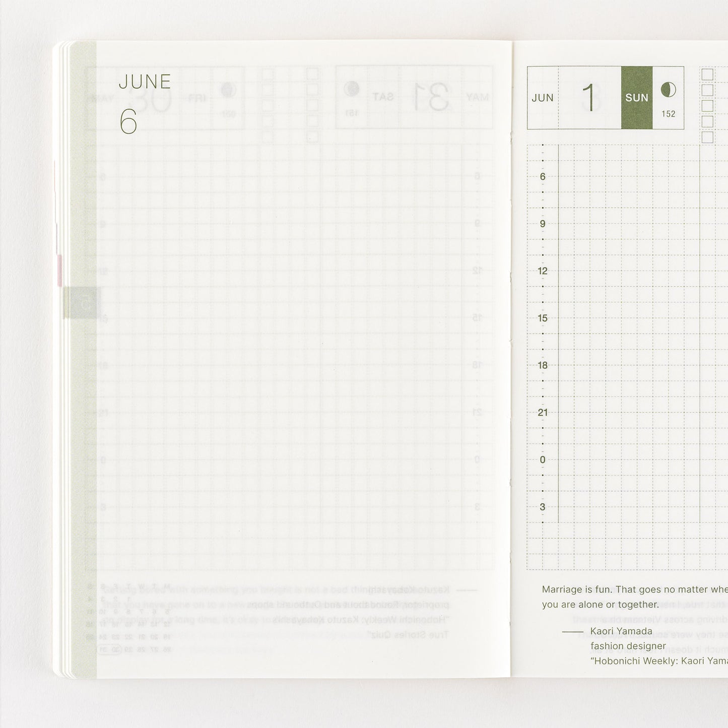 Hobonichi 2025 A6 Techo Original Book - English