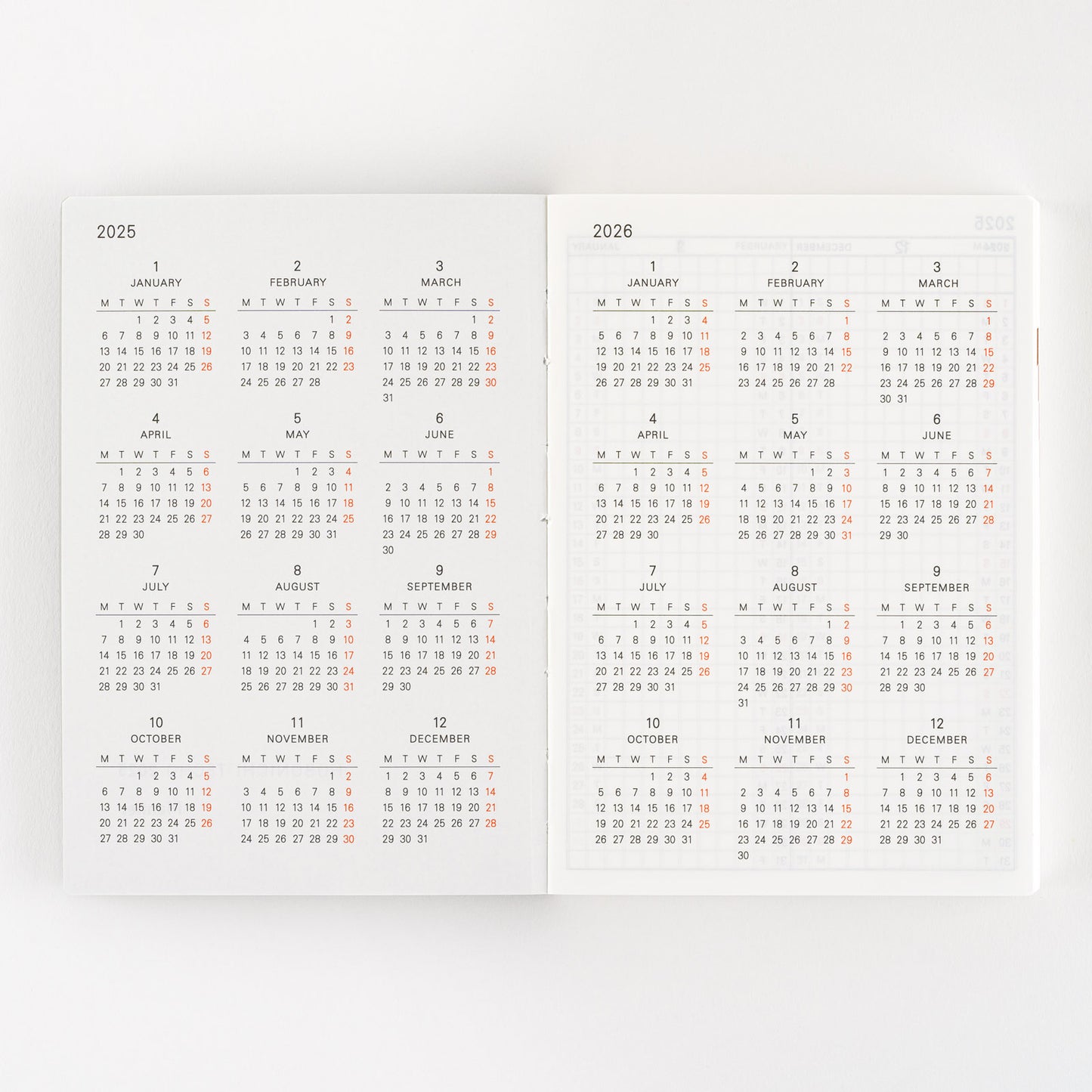 Hobonichi 2025 A6 Techo Planner Book - English