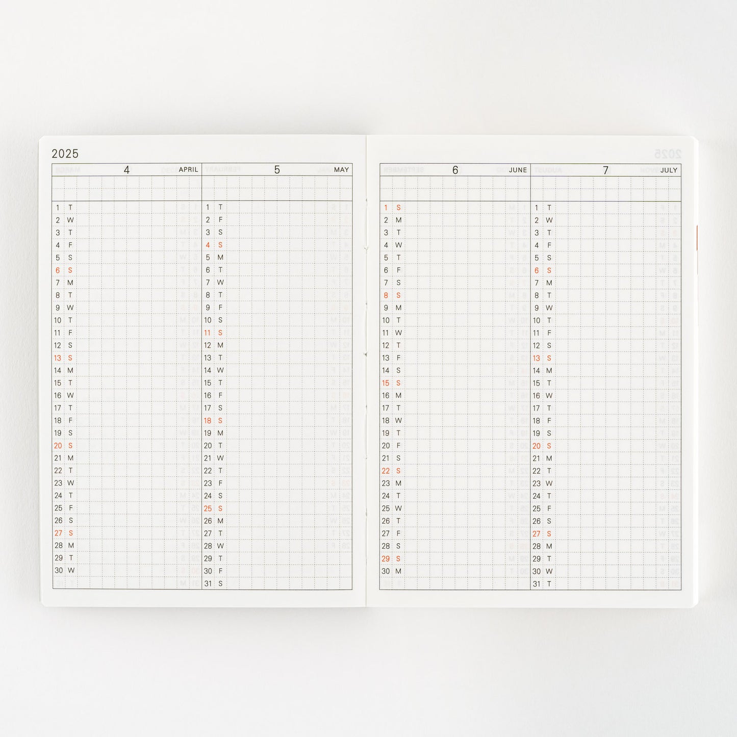 Hobonichi 2025 A6 Techo Planner Book - English