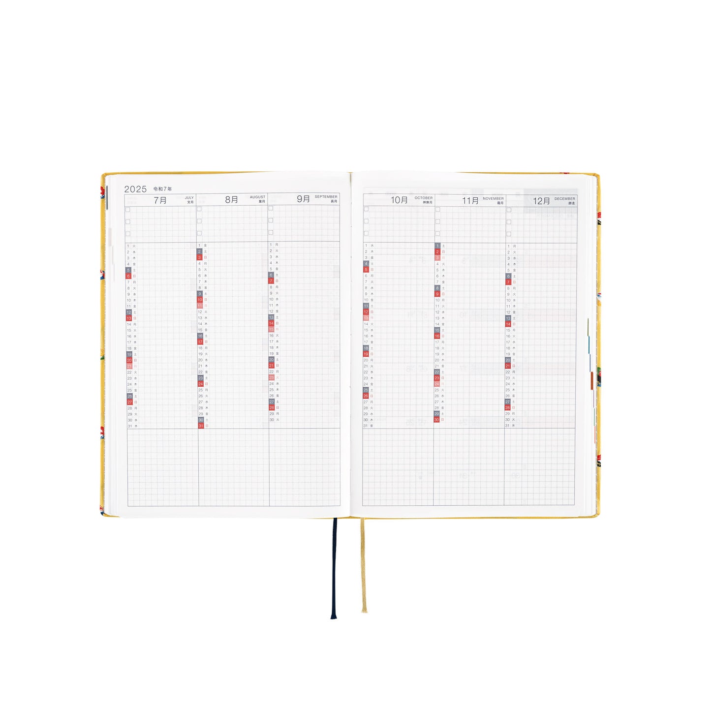 Hobonichi HON 2025 A5 Techo Hardcover Book - Bow & Tie: Sushi