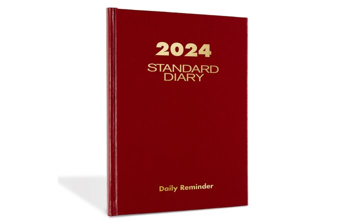 AT-A-GLANCE Standard Diary 2025 Daily Reminder (5 1/2" x 8") - Red