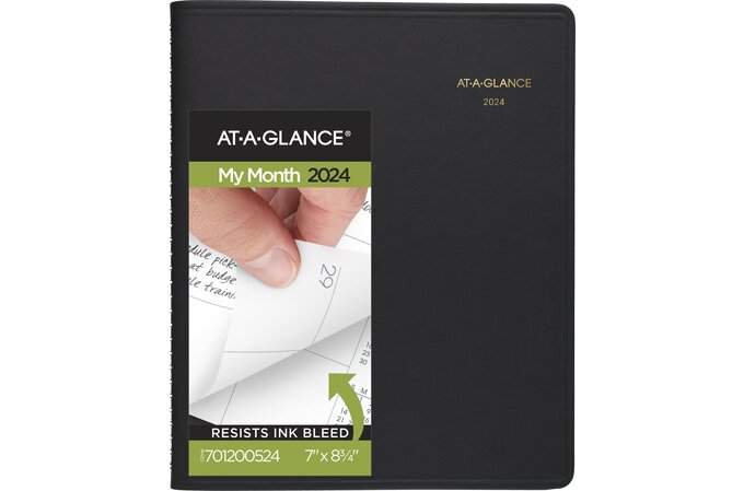 AT-A-GLANCE 2025 Monthly Planner (7" x 8 3/4") - Black