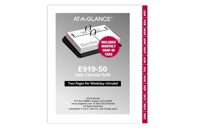 AT-A-GLANCE 2023 Weekly Planner Refill Loose-Leaf Desk Size 5 12 x 8 12 - 