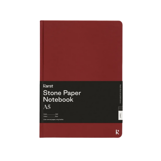 Karst A5 Stone Paper Lined Notebook - Pinot