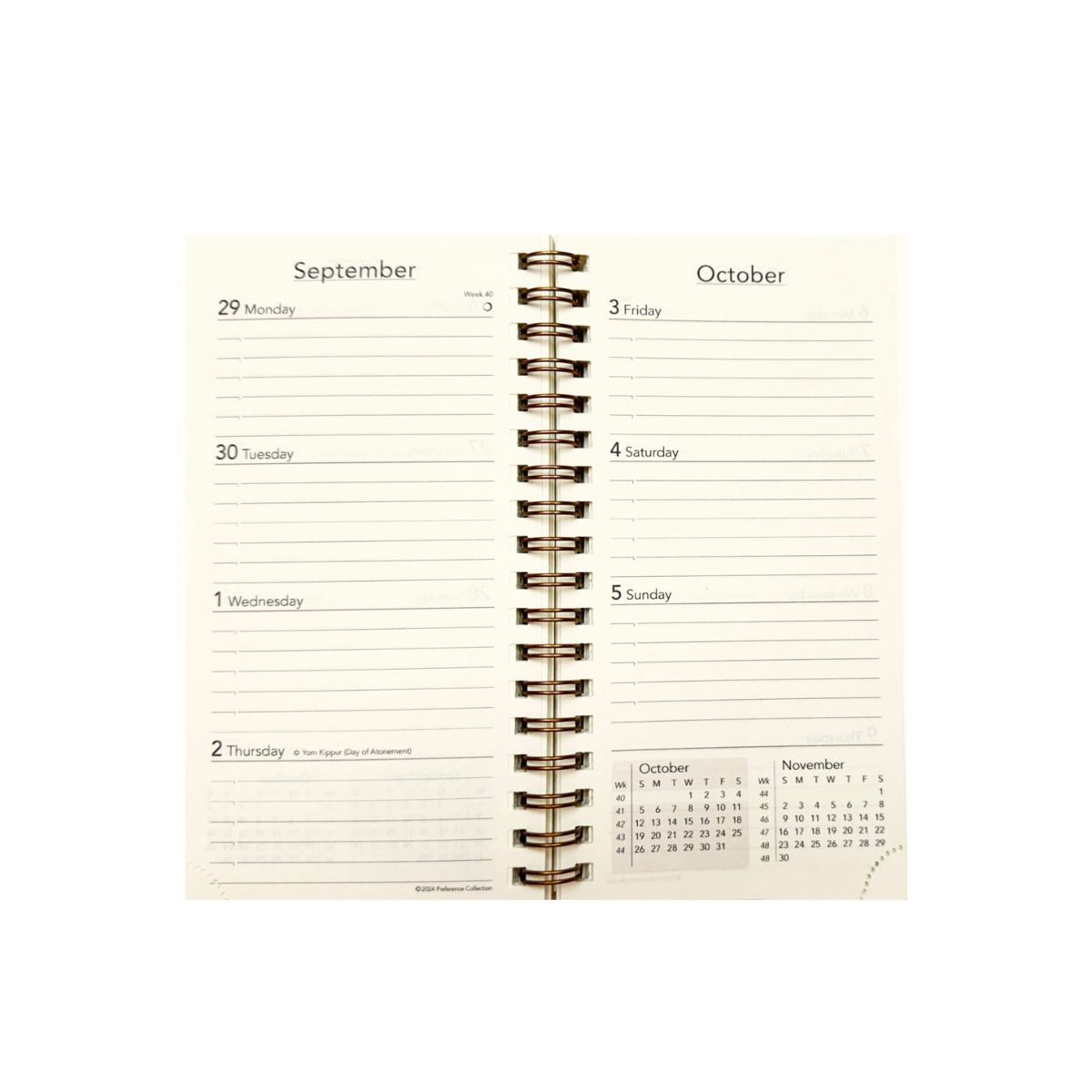 Scully 2025 5008A Monthly/Weekly Refill (3.25 x 6.25 - Wirebound)