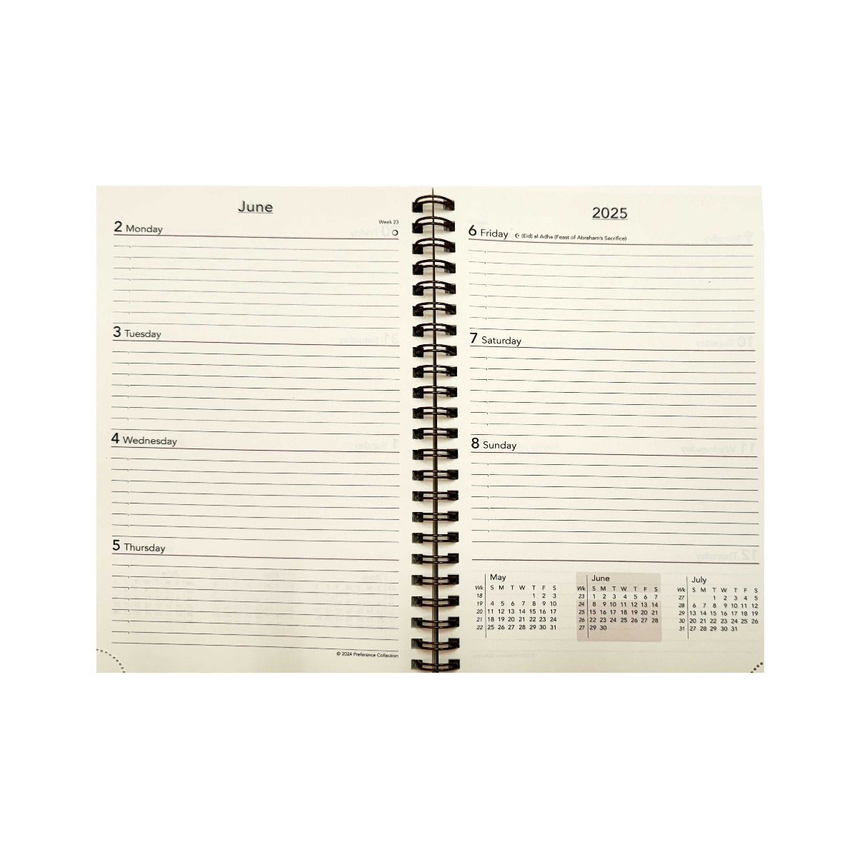 Scully 2025 5045A Monthly/Weekly Refill (5 x 8 - Wirebound)