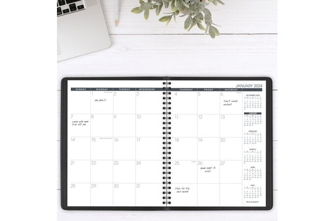 AT-A-GLANCE 2025 Monthly Planner (7" x 8 3/4") - Black