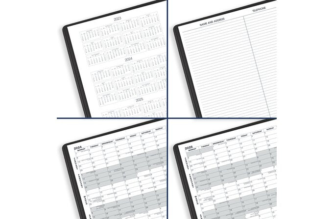 AT-A-GLANCE 2025 Monthly Planner (9" x 11") - Black